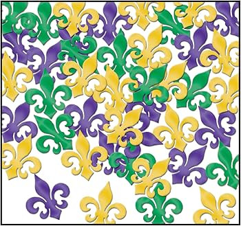 Fanci-Fetti Fleur De Lis (gold, green, purple) Party Accessory  (1 count) (1 Oz/Pkg) | Amazon (US)