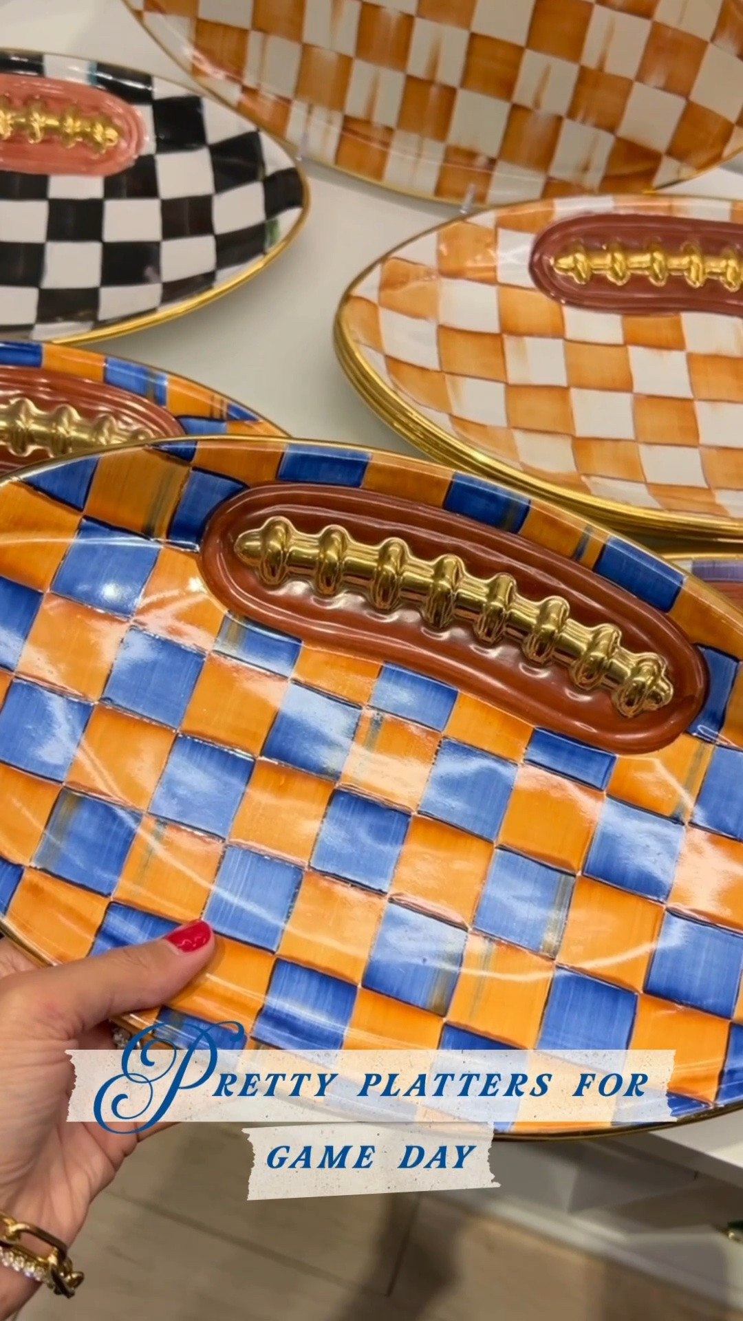 Pretty platters for game day! I acquired one and will be using it all season long! 

@MacKenzie-Childs #footballseason #tailgate #tailgateappetizers

#LTKfoodie #LTKHome