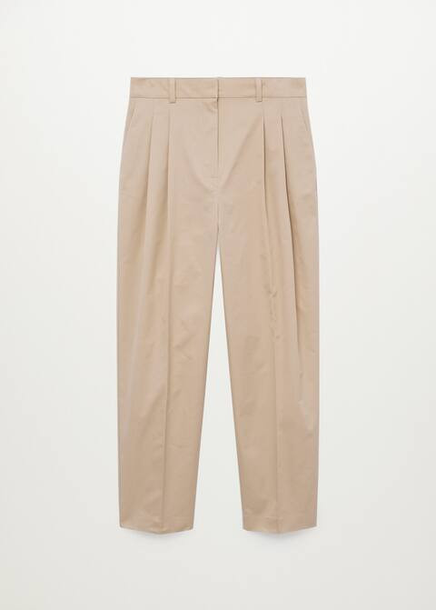 Baumwollhose mit Bundfalten | MANGO (DE)