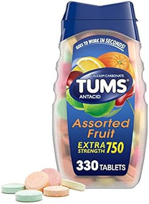 TUMS Extra Strength Antacid Tablets for Chewable Heartburn Relief and Acid Indigestion Relief, As... | Amazon (US)