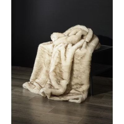 De Moocci Mink Faux Fur Throw - 50"x60" | Target