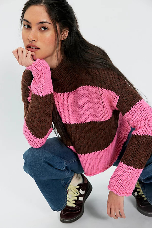 Opal Rollneck Knit Stripe Sweater | Free People (Global - UK&FR Excluded)
