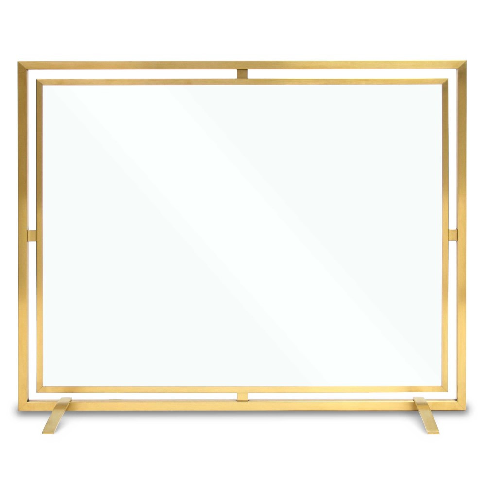 Floating Glass Single Panel Fireplace Screen | Williams-Sonoma