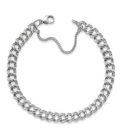 James Avery Medium Double Curb Chain Charm Bracelet - Large | Dillard's