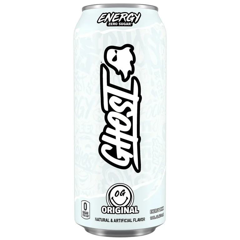 GHOST® ENERGY Zero Sugars Energy Drink, Original Flavor, 200mg Natural Caffeine, 16 fl oz, Singl... | Walmart (US)