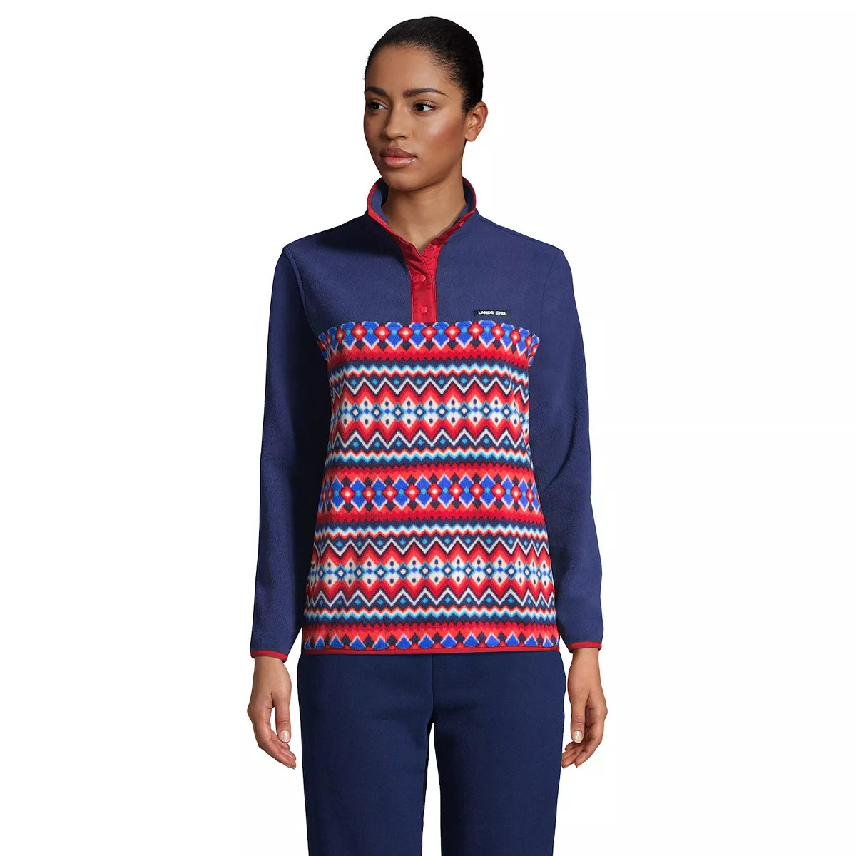Petites' Lands' End Heritage Quarter-Snap Fleece Pullover | Kohl's