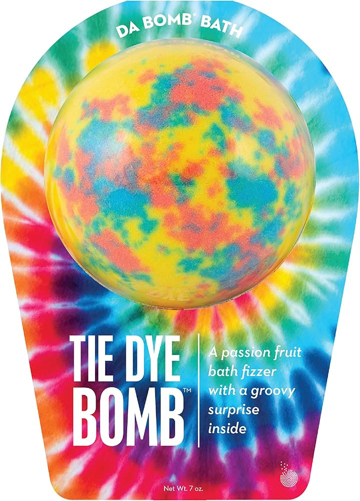 DA BOMB Tie Dye Yellow Bath Bomb, 7oz, Passion Fruit | Amazon (US)