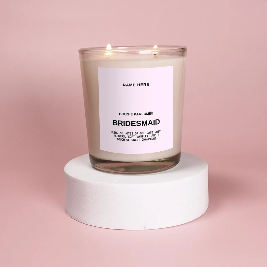 Custom Bridesmaid Candle Maid of Honor Candle Bridesmaid Proposal - Etsy | Etsy (US)