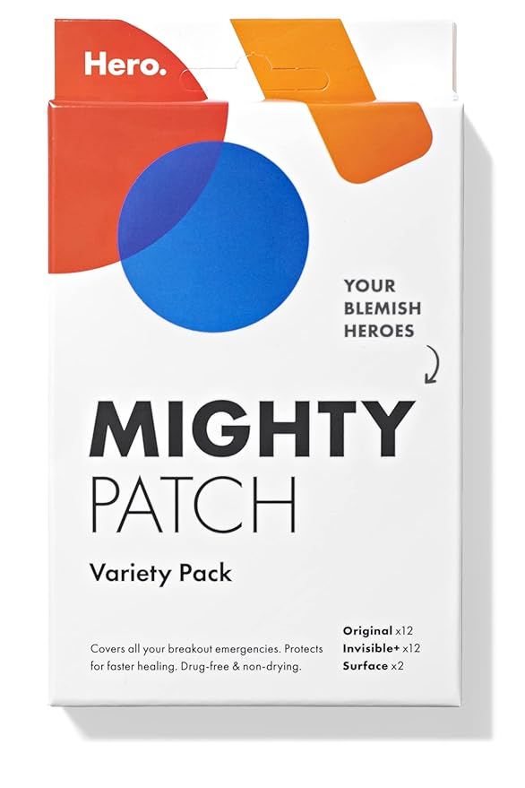 Amazon.com: Mighty Patch Variety Pack from Hero Cosmetics - Hydrocolloid Acne Pimple Patches for ... | Amazon (US)