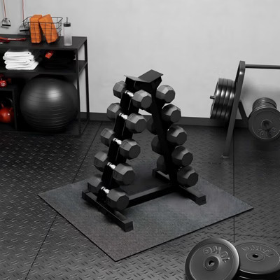 COZONY Premium Rubber Hex Dumbbell Set with Rack, 350LB, Home Gym Strength Training | Target