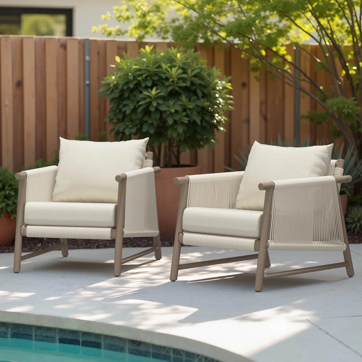 Naomie Acacia Set Of 2 Lounge Chair | Wayfair North America