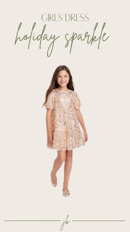 Target Girls' Dress perfect for the holidays and sparkle season!! On sale 30% off making it only $21 right now! 

#LTKHoliday #LTKkids #LTKSeasonal