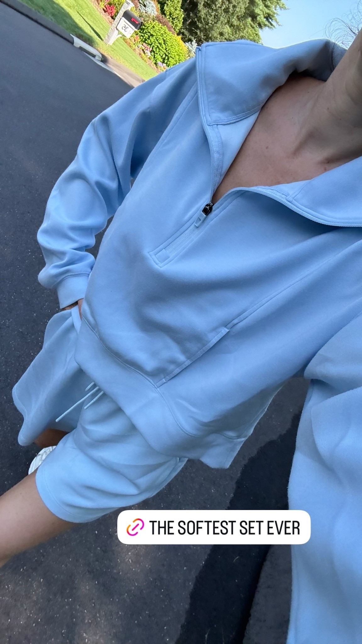 Obsessed with this Nuuds set. It runs true to size, wearing S in both pieces (I would have sized down to my XS size). Go with your true lounge size  

#LTKSeasonal #LTKOver40 #LTKStyleTip