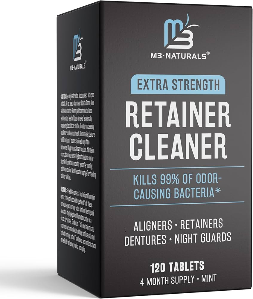Retainer Cleanser Tablets Invisalign Cleaner, Removes Odors Discoloration Stains and Plaque 4 Mon... | Amazon (US)
