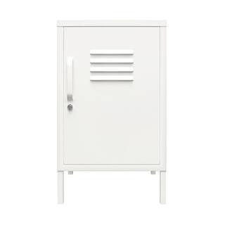 Ameriwood Home Bonanza 14.96 in. White Rectangular Metal Locker End Table DE73944 - The Home Depo... | The Home Depot