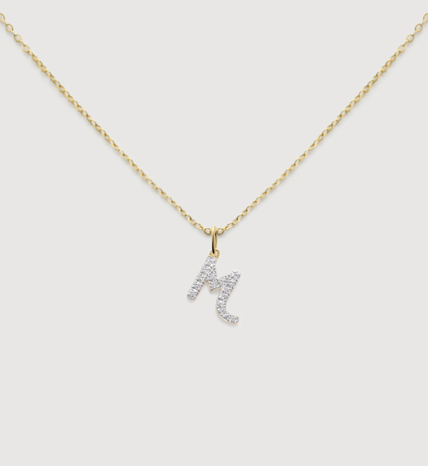 Diamond Initial M Necklace | Monica Vinader (Global)