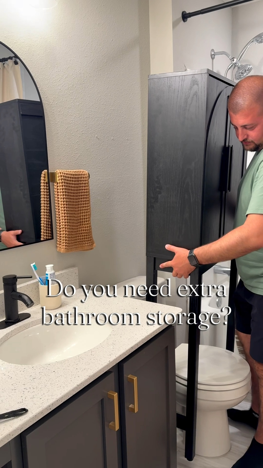 I found the perfect solution! Finally back in stock 👌🏽 love this cabinet from Walmart!! 

Walmart home finds, easy bathroom upgrades, guest bathroom, master bathroom, bathroom finds 

#LTKHome