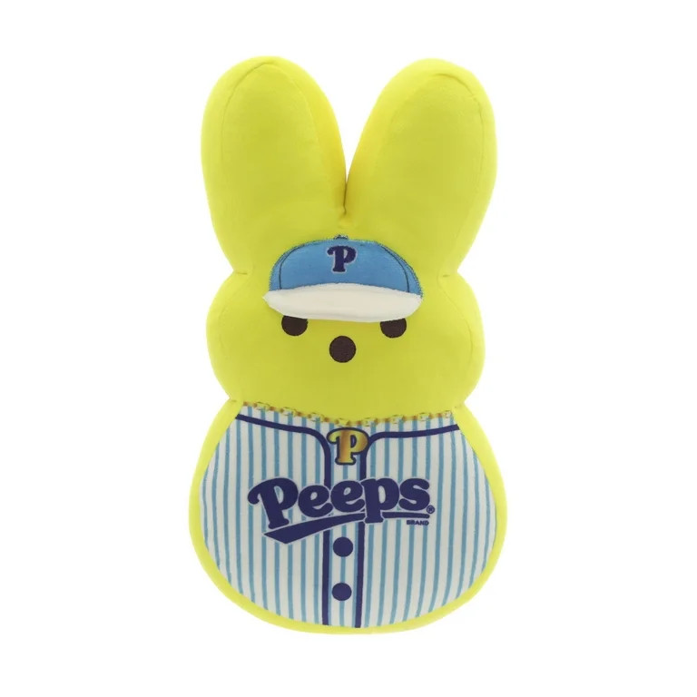 PEEPS® 12-Inch Dress-Up Bunny Plush Toy — Yellow Baseball Player | Walmart (US)