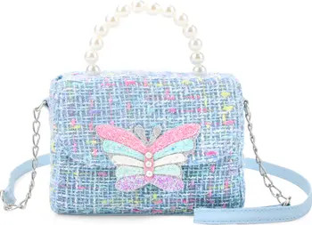 OMG Accessories Kids' Butterfly Tweed Crossbody Bag | Nordstrom | Nordstrom