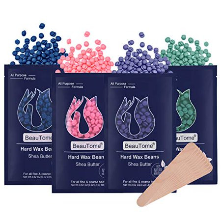 BeauTome Hard Wax Beans,Hair Removal Brazilian Beads Waxing for Body, Face, Legs, Arms, Bikini, Eyeb | Walmart (US)