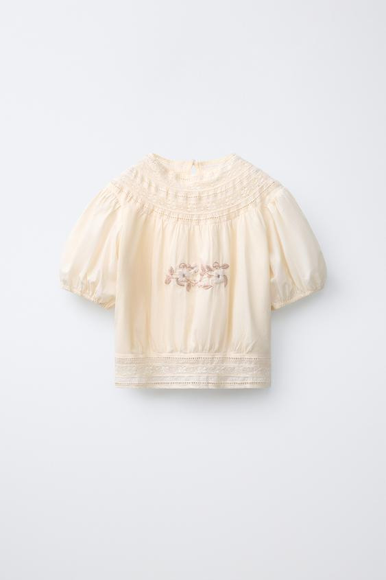 EMBROIDERED BLOUSE | Zara US