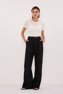 CYRUS BLACK TAILORED PANT | DISSH