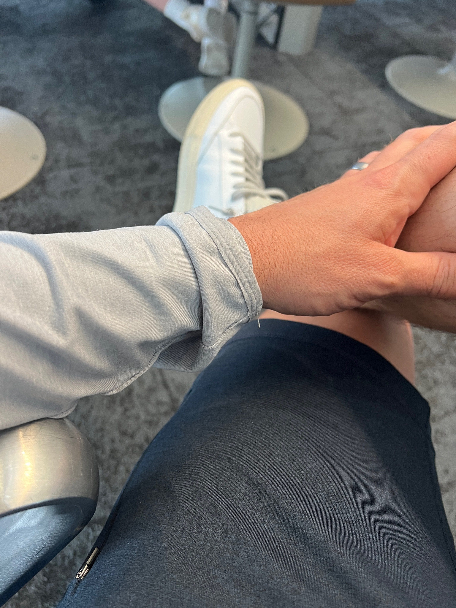 Men’s travel look. Vuori’s have been my go to lately for casual style. 

Men’s Style Travel