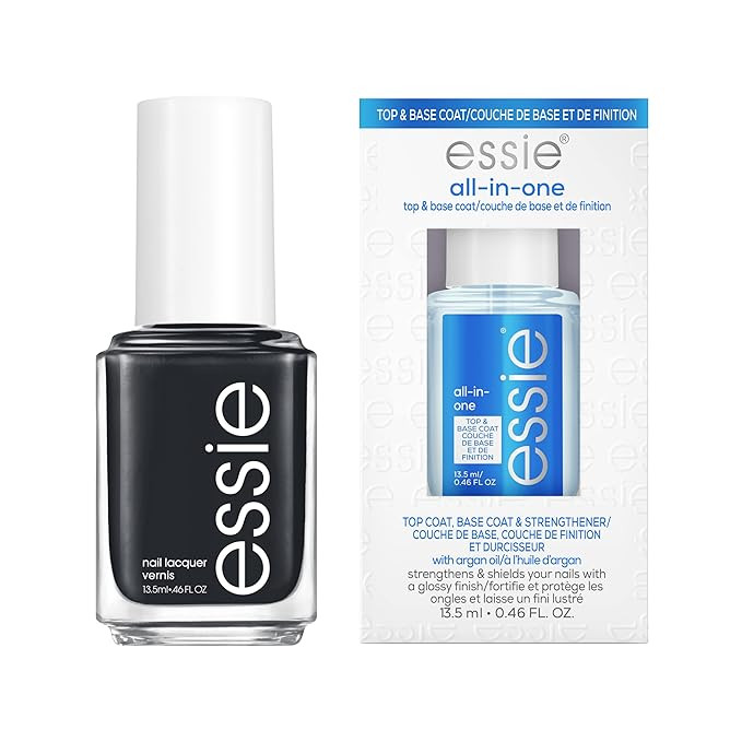 essie Salon-Quality Nail Polish Bundle, Black, Climbing High + All In One Base Coat and Top Coat,... | Amazon (US)