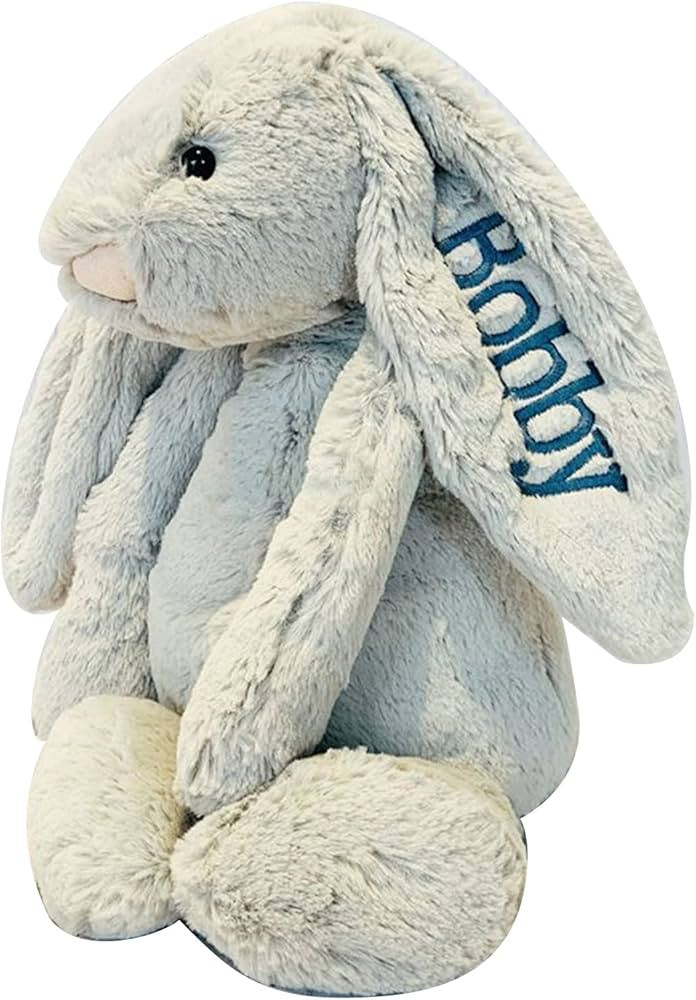 Embroidered Plush Bunny With Child'S Name HandMade Custom Plush Toy Child'S First Easter Gift | Amazon (US)
