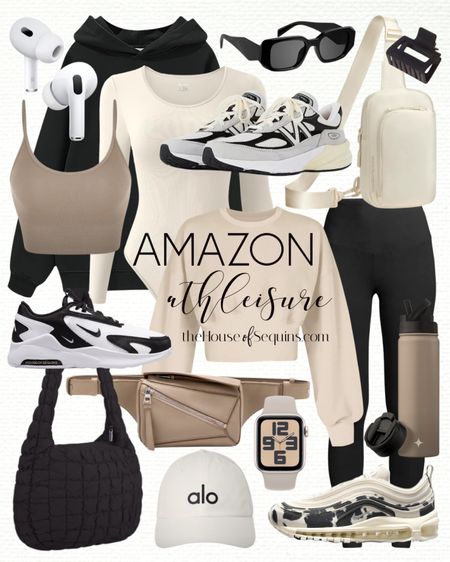 Shop these Amazon athleisure casual outfit finds! Travel outfit and airport outfit looks, cropped sweatshirt, leggings, bodysuit, sling bag, puffer bag, ribbed tank, Nike Air Max 97, New Balance 990 sneakers, Nike Air Max Bolt, Loewe puzzle belt bag and more! 

Follow my shop @thehouseofsequins on the @shop.LTK app to shop this post and get my exclusive app-only content!

#liketkit #LTKfitness #LTKstyletip #LTKtravel
@shop.ltk
https://liketk.it/4wtt8