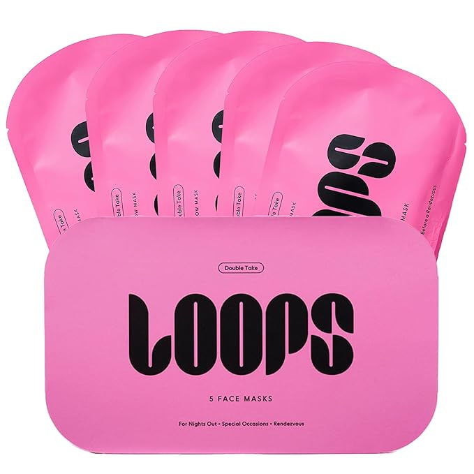 LOOPS DOUBLE TAKE - Glow Hydrogel Korean Face Mask - Calms & Soothes Skin’s Surface - Helps Ref... | Amazon (US)