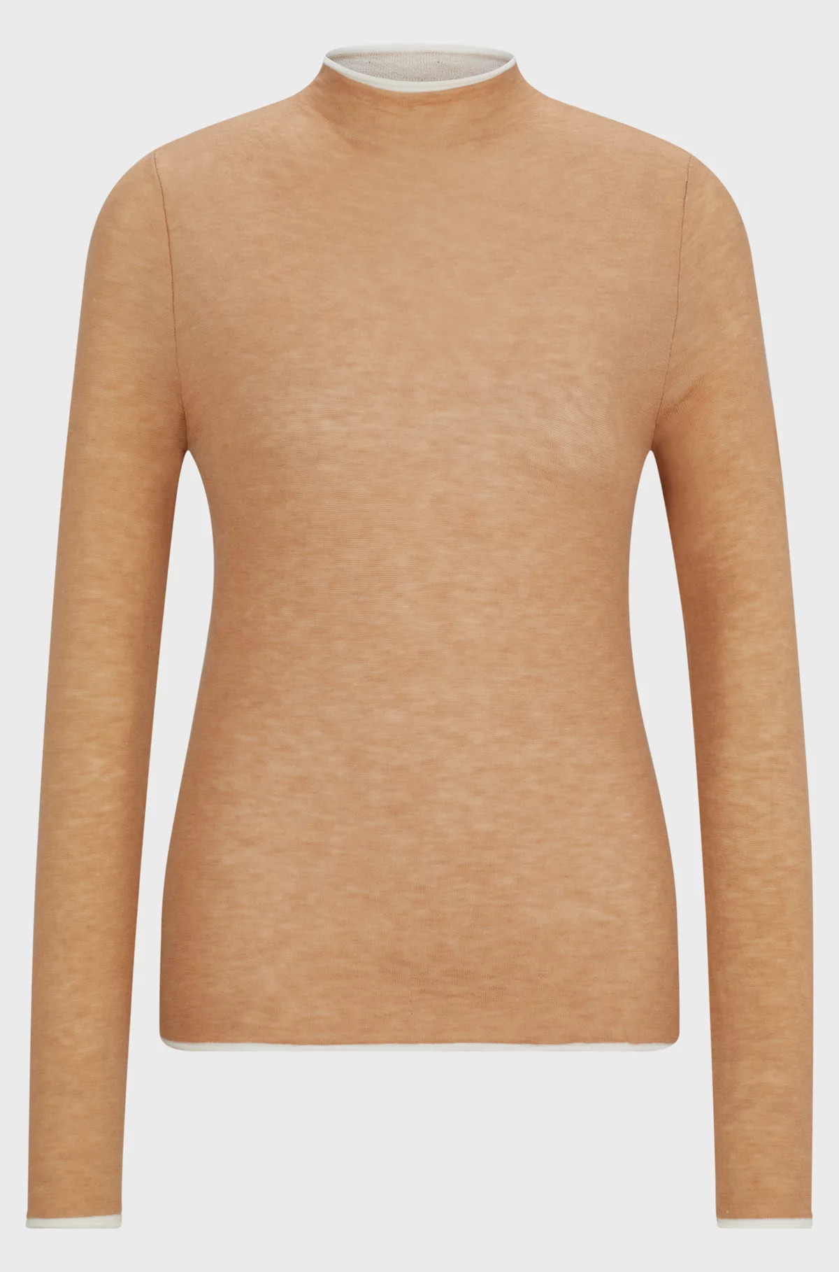 Equestrian soft-knit sweater with two-tone effect | Hugo Boss (UK)