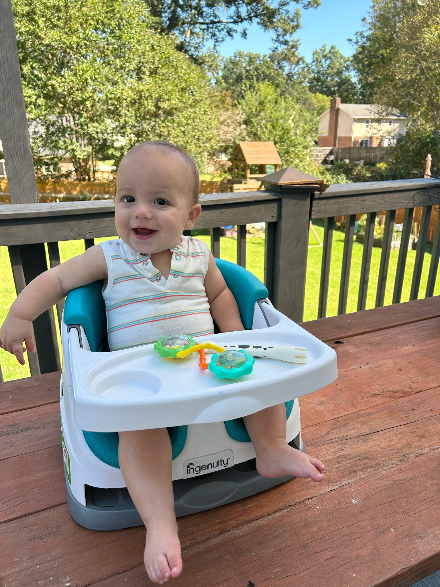we’ve had this booster seat for 5 years — all 3 of my babies have used it and it’s still in perfect condition. The tray stores underneath the seat & there are straps to attach to a chair if being used at a dining table!

#LTKbaby #LTKfindsunder50 #LTKhome