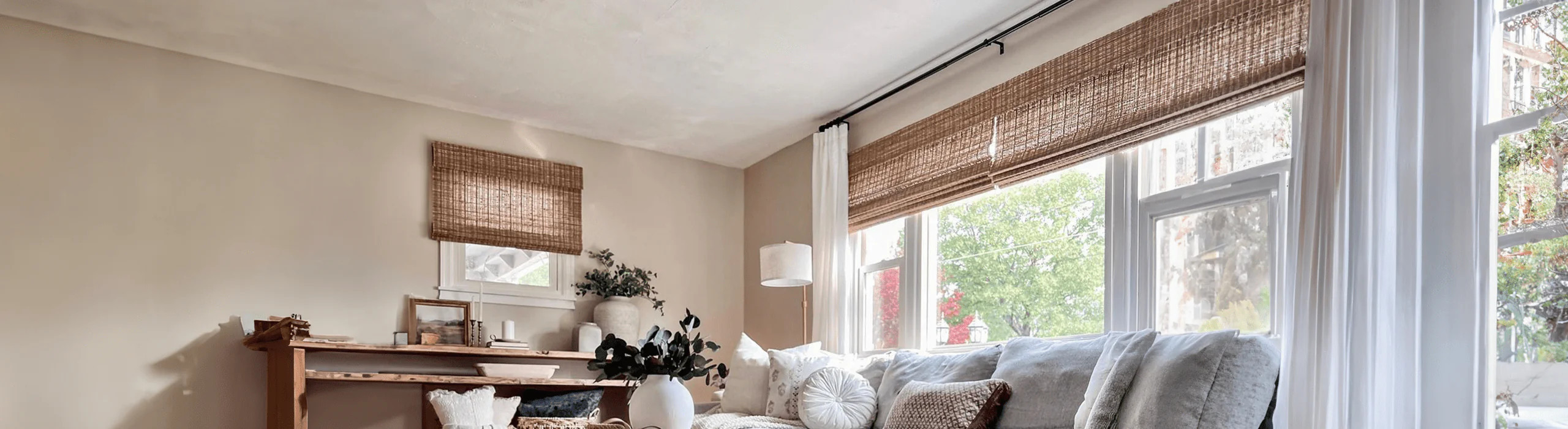 Natural Ramie Bamboo Woven Shade - Coconut | TWOPAGES