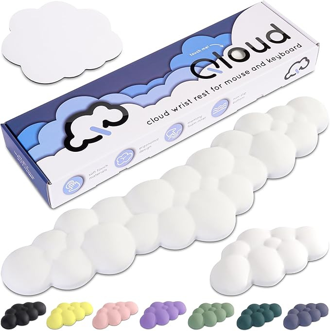 Qloud Cloud Wrist Rest Keyboard – Cloud Palm Rest Keyboard Rest – Desk Cloud Wrist Pad – Ke... | Amazon (US)