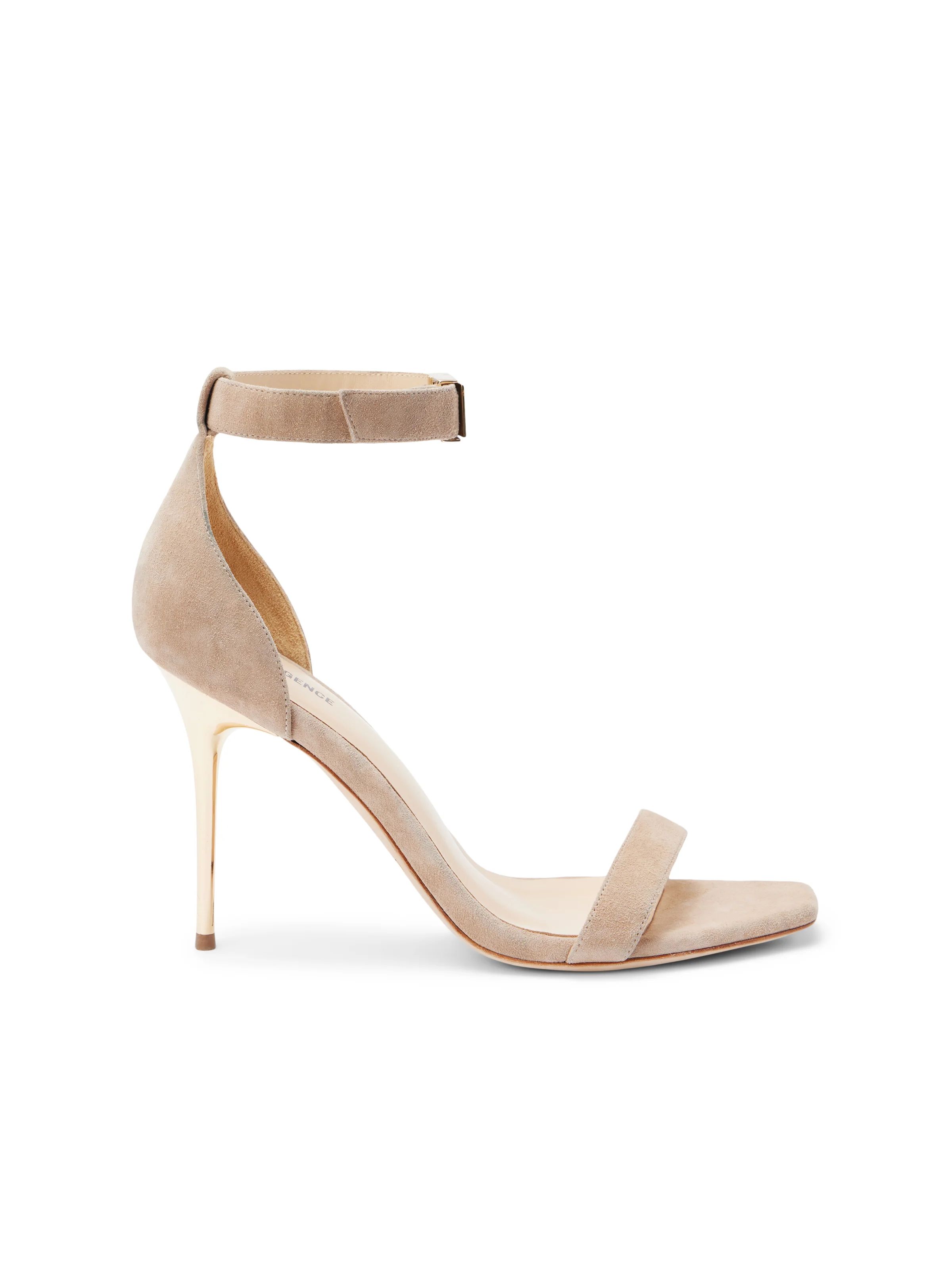 L'AGENCE Thea Sandal in Macaroon Suede | L'Agence
