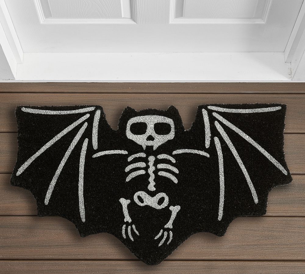 Skeleton Bat Shaped Doormat | Pottery Barn (US)