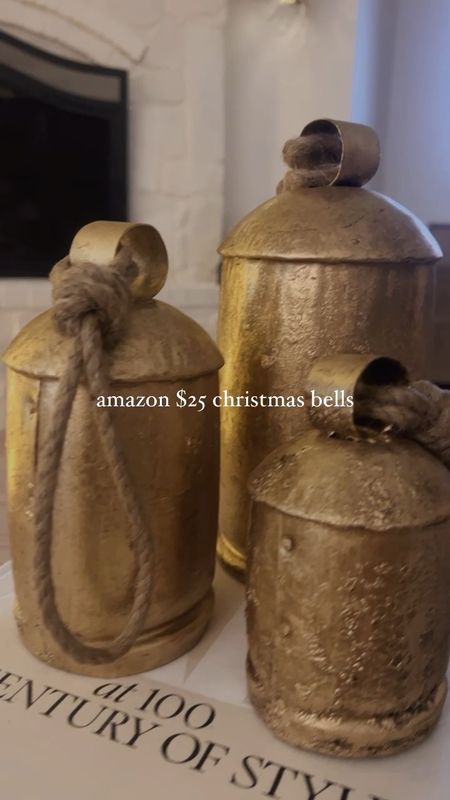 Amazon Christmas bells for $25!!! They look amazing in person and great for styling on coffee table!

Coffee table , Christmas decor , holiday decor

#LTKhome #LTKHoliday #LTKfindsunder50