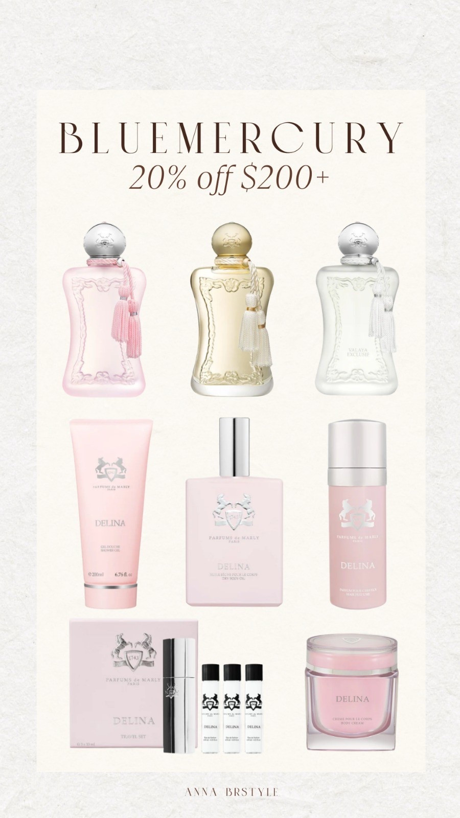Bluemercury 20% off $200+.

delina sale, parfums de marly sale, perfume collection, perfumes on sale, annabrstyle

#LTKBeauty #LTKSaleAlert