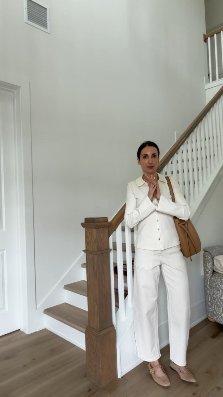 Ivory monochromatic outfit, off white jeans, business cadual, spring transition, spanx outfit, annabrstyle. Xs in top and in jeans.
code ANNAMXSPANX

#LTKootd #LTKOver40