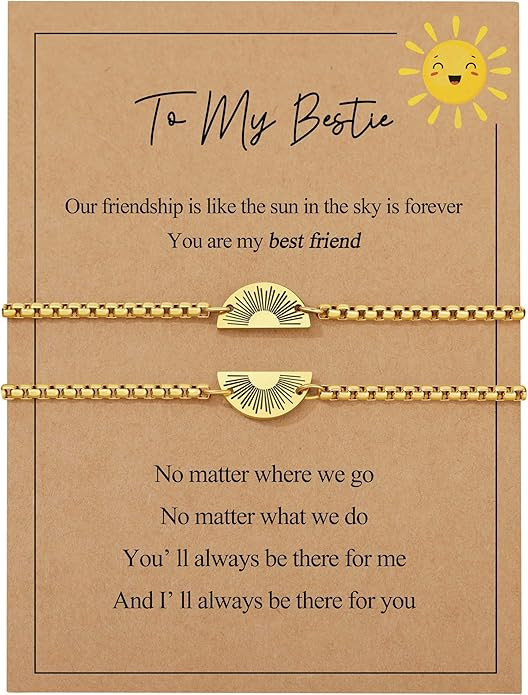 JoycuFF 2Pcs Friendship Bracelets Friend Gifts for Women | Amazon (US)