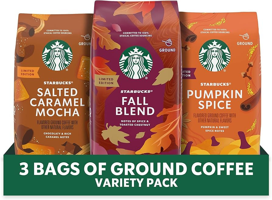 Starbucks Ground Coffee Fall Bundle, Medium Roast and Naturally Flavored Coffee, 100% Arabica, Li... | Amazon (US)