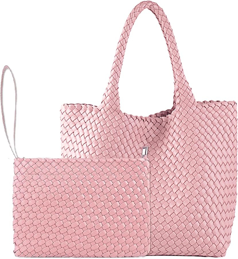 JINMANXUE Fashion Woven Bag Shopper Bag Travel Handbags and Purses Women Tote Bag Large Capacity ... | Amazon (US)