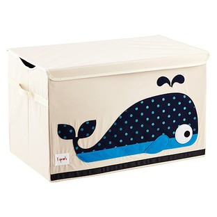 3 Sprouts Whale Toy Storage Box with Handles | The Container Store