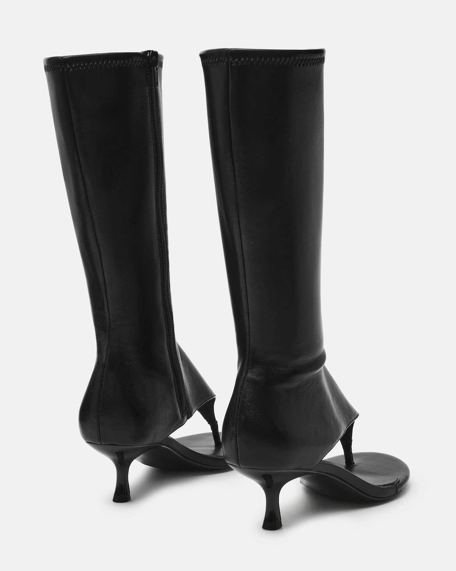 RELENTLESS Black Thong Open-Toe Boot Shaft Women's Heel | Steve Madden (US)