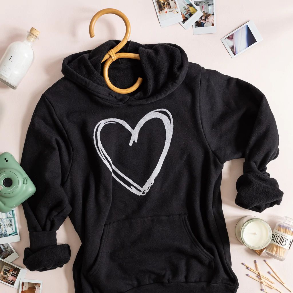 Sketchy Heart Hoodie | Lindsay Letters, LLC