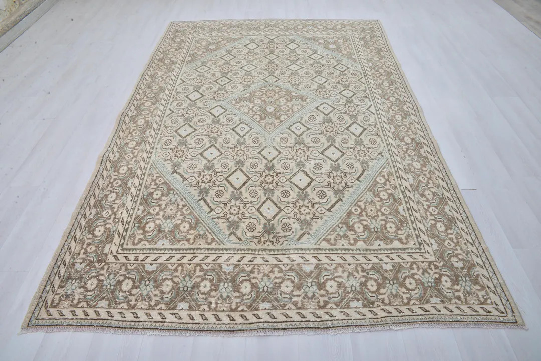 7x10 Rug, Turkish Vintage Rug, Oversize Oushak Rug, Vitage Turkish Rug,Turkish Oushak Rug,Anatoli... | Etsy (US)