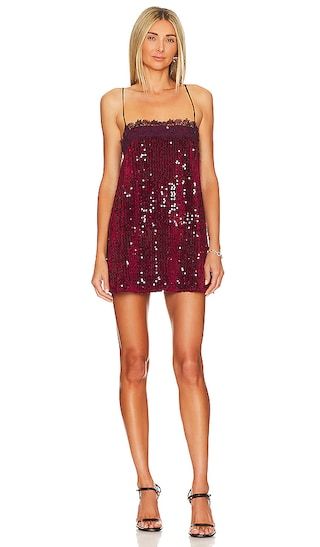 That Girl Sequin Slip Dress in Fig Jam | Revolve Clothing (Global)