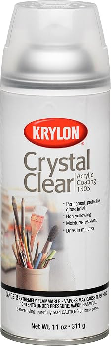 Krylon K01303007 Acrylic Spray Paint Crystal Clear Aerosol, Gloss Large Can, 11 Ounce (Pack of 1) | Amazon (US)
