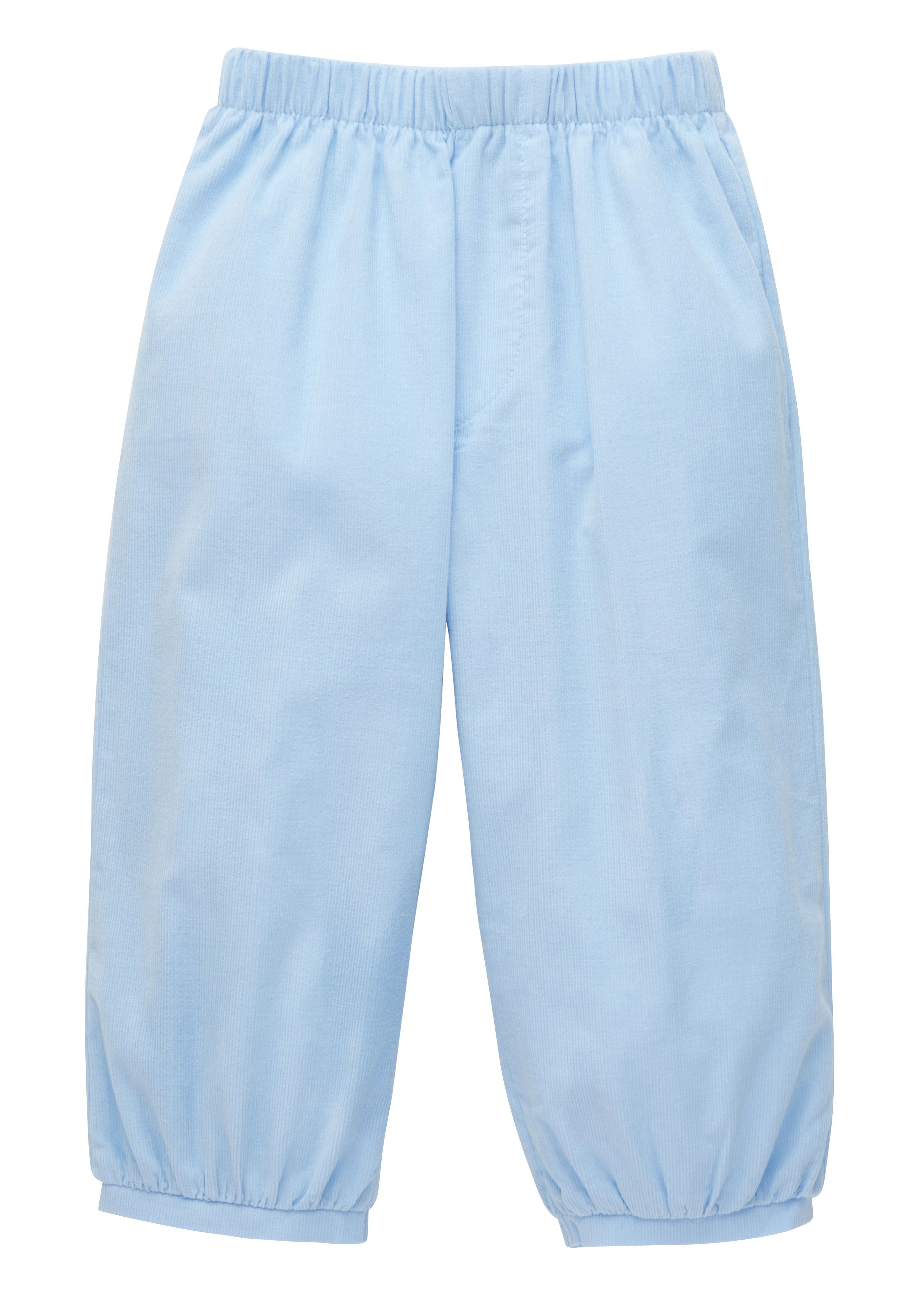 Light Blue Corduroy Banded Pants | Loozieloo